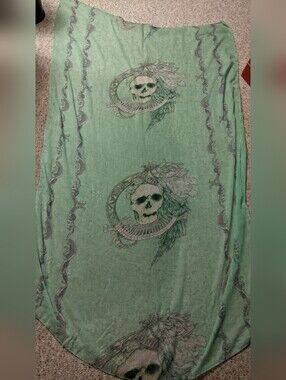 Skull Roadkill Gauze Sheer Panel Wall Hanging